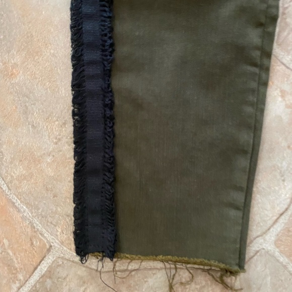 Zara Basic Z1975 Denim Olive Green Size 6 - Picture 2 of 5